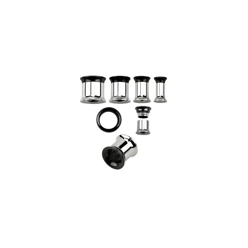 Piercing tunnel noir et métal acier 14mm Fay Piercing oreille7,20 €
