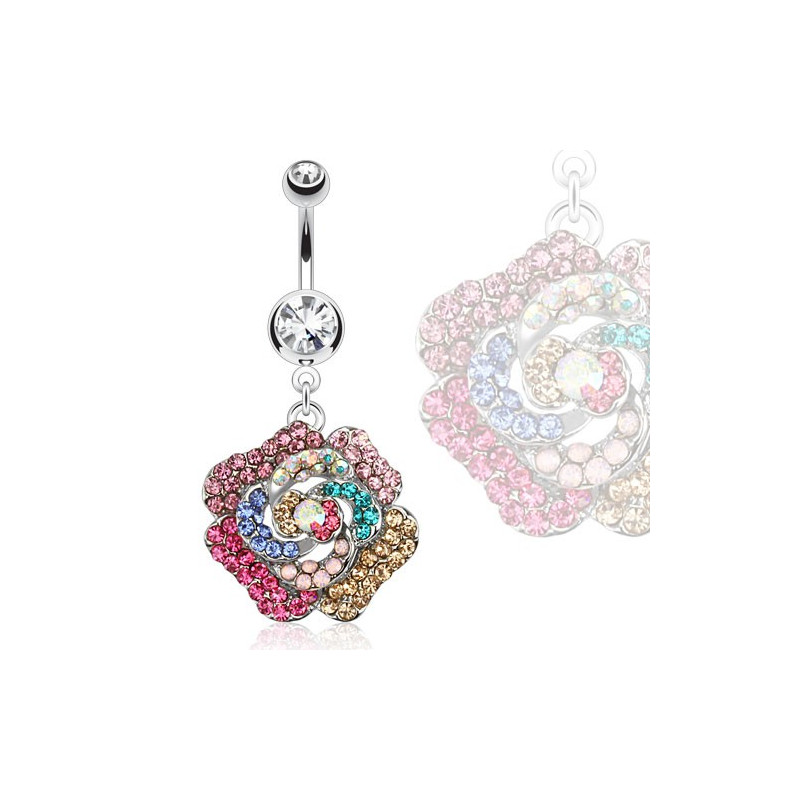 Piercing arcade 8 mm anodisé rose