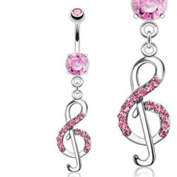 Piercing arcade 8 mm anodisé rose