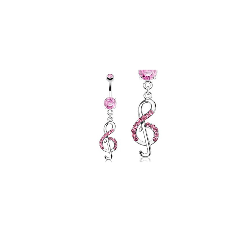 Piercing nombril note clé de sol rose Sutaz Piercing nombril7,45 €