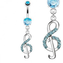 Piercing nombril note clé de sol bleu Sao Piercing nombril7,45 €