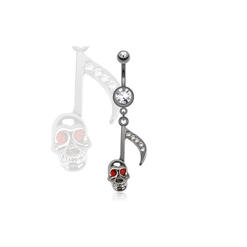 Piercing nombril clé de sol et tête de mort Vaqy Piercing nombril6,85 €