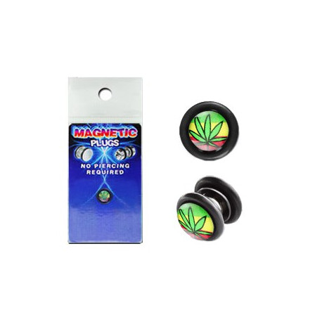 Faux piercing plug aimanté feuille de cannabis Faux piercing4,90 €