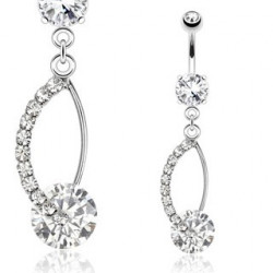 Piercing nombril anneau ovale blanc Nysa Piercing nombril10,49 €