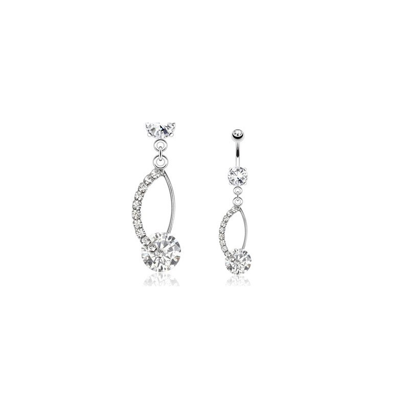 Piercing nombril anneau ovale blanc Nysa Piercing nombril10,49 €