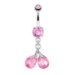 Piercing nombril cerise perles rose Fyrad Piercing nombril10,49 €