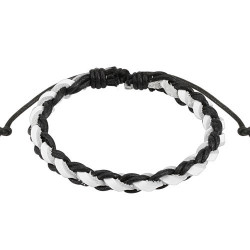 Bracelet en cuir blanc et noir entrelacé Hiera Bijoux4,60 €