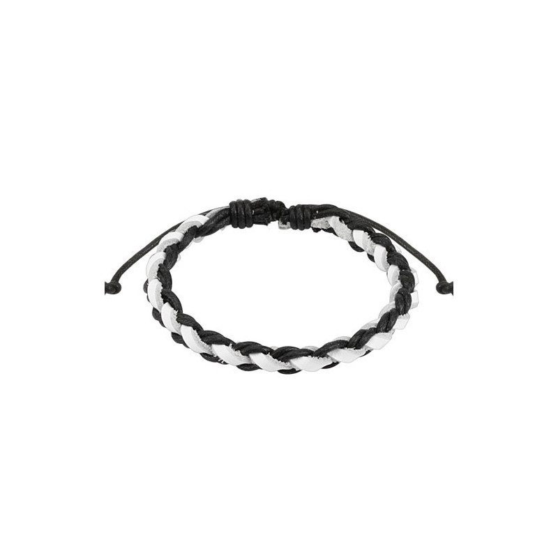 Bracelet en cuir blanc et noir entrelacé Hiera Bijoux4,60 €