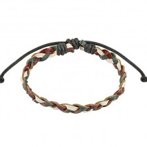 Bracelet en cuir noir blanc olive entrelacé Hijra Bijoux4,60 €