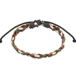 Bracelet en cuir noir blanc olive entrelacé Hijra Bijoux4,60 €