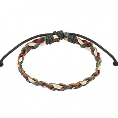 Bracelet en cuir noir blanc olive entrelacé Hijra Bijoux4,60 €