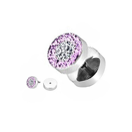 Piercing arcade 8 mm anodisé rose