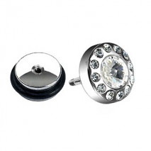 Faux piercing plug acier et cristal blanc Taz Faux piercing4,60 €