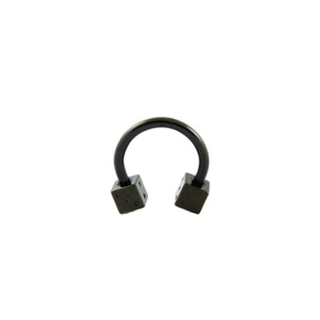 Piercing fer à cheval 8mm dés à jouer noir Piercing oreille4,49 €