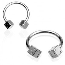 Piercing arcade 8 mm anodisé rose