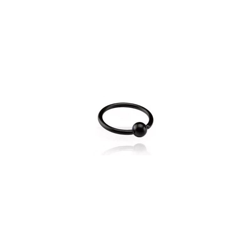 Piercing anneau 10 x 1,2mm noir avec boule Schupo Piercing oreille4,60 €