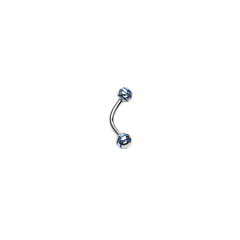 Piercing arcade 10mm avec boules bleu Kya Piercing arcade4,60 €