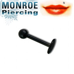 Piercing labret lèvre 6mm et boule noire Unos Piercing labret3,90 €