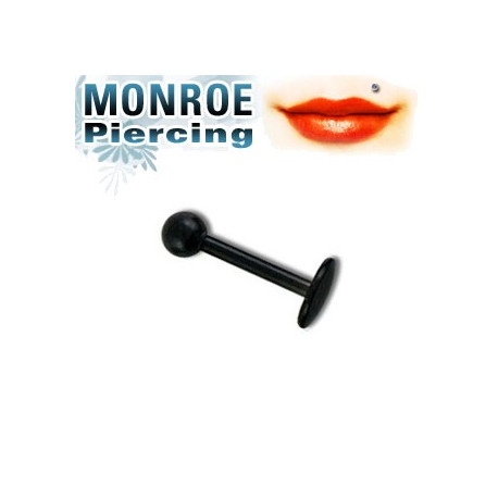 Piercing labret lèvre 6mm et boule noire Unos Piercing labret3,90 €