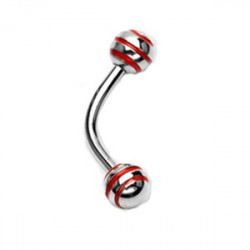 Piercing arcade 10mm avec boules rouge Cay Piercing arcade4,60 €