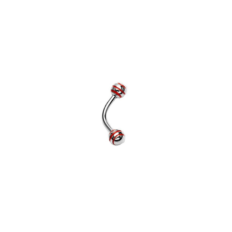 Piercing arcade 10mm avec boules rouge Cay Piercing arcade4,60 €