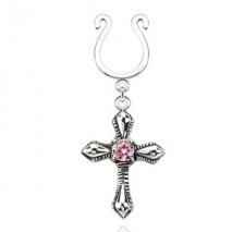Faux piercing téton croix et zirconium rose Juxa Faux piercing5,49 €