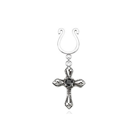 Faux piercing téton croix et zirconium noir Jiza Faux piercing5,49 €