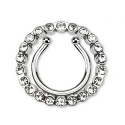 Piercing arcade 8 mm anodisé rose