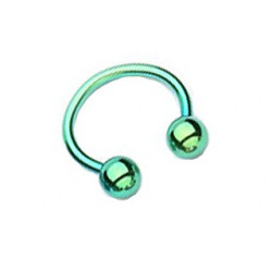 Piercing fer à cheval 10mm et boules verte Jyza Piercing oreille4,49 €