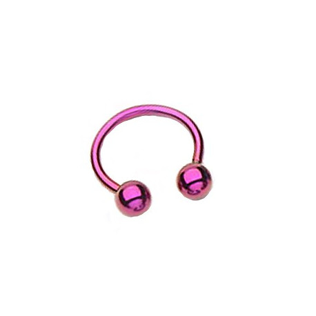 Piercing arcade 8 mm anodisé rose