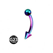 Piercing arcade 8 mm anodisé rose