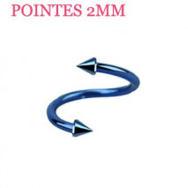 Piercing spirale 8mm bleu et pointes 2mm Sij Piercing oreille4,60 €