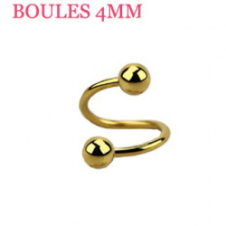 Piercing arcade 8 mm anodisé rose