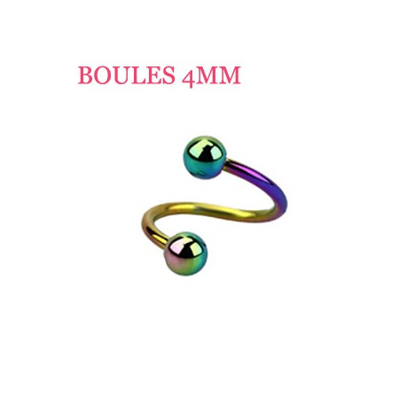 Piercing arcade 8 mm anodisé rose