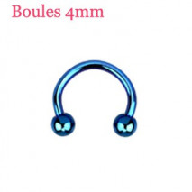 Piercing arcade 8 mm anodisé rose