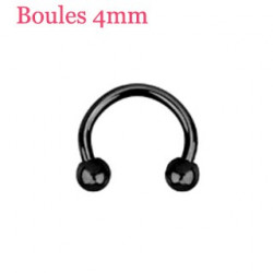 Piercing fer à cheval 12mm boules noire Qyr Piercing oreille4,60 €