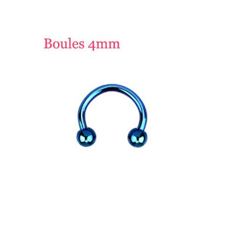 Piercing fer à cheval 12mm boules bleu Qop Piercing oreille4,60 €