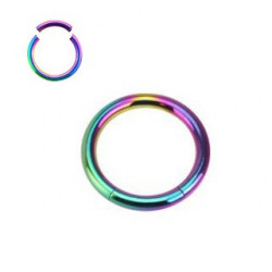 Piercing anneau 10 x 1,2mm à segment arc en ciel Piercing oreille4,49 €