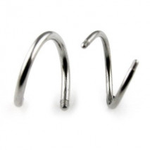 Barre piercing spirale 11mm x 1,6mm Piwu Piercing oreille1,95 €