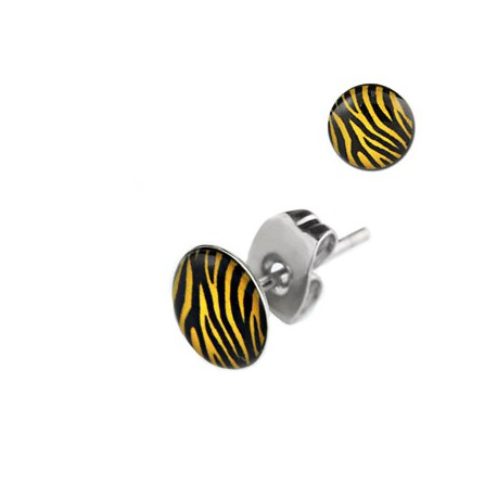 Puces d'oreilles motif zébré jaune Dye Bijoux3,30 €