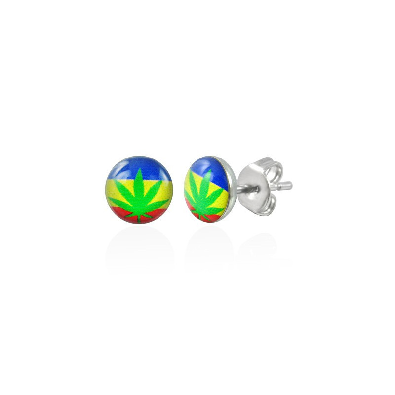 Puces d'oreilles avec logo feuille de cannabis Bexy Bijoux3,30 €
