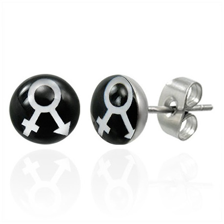 Puces d'oreilles elle et lui noir et blanc Was Bijoux3,30 €