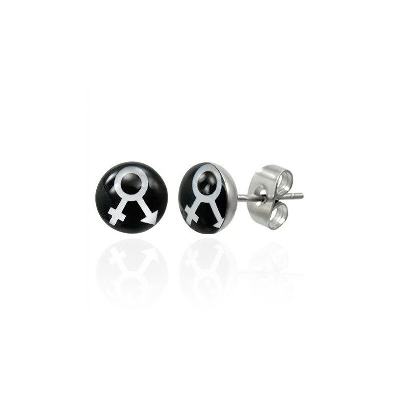 Puces d'oreilles elle et lui noir et blanc Was Bijoux3,30 €
