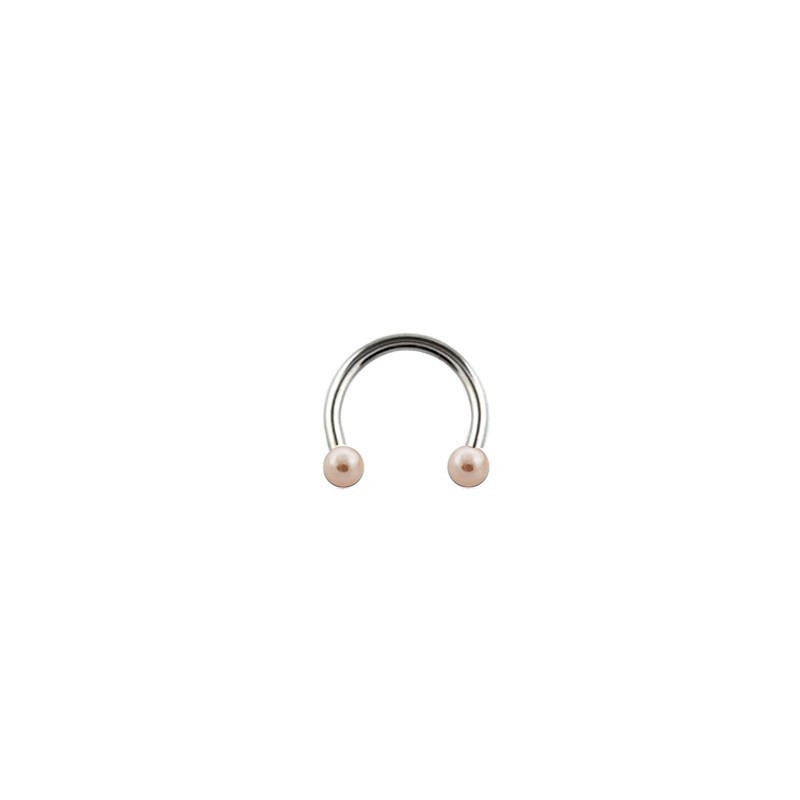 Piercing arcade 8 mm anodisé rose
