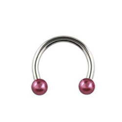 Piercing arcade 8 mm anodisé rose