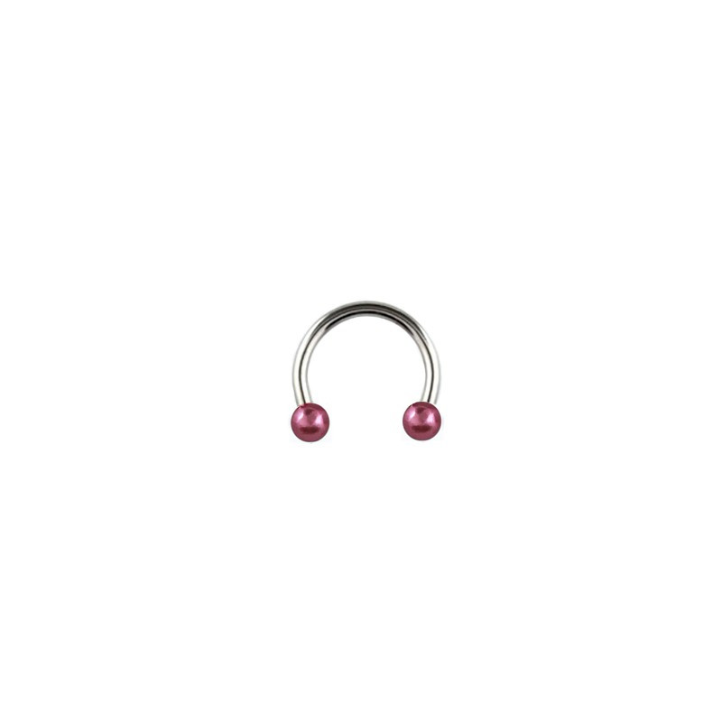 Piercing 8mm fer à cheval rose veilli Gaf Piercing oreille1,80 €
