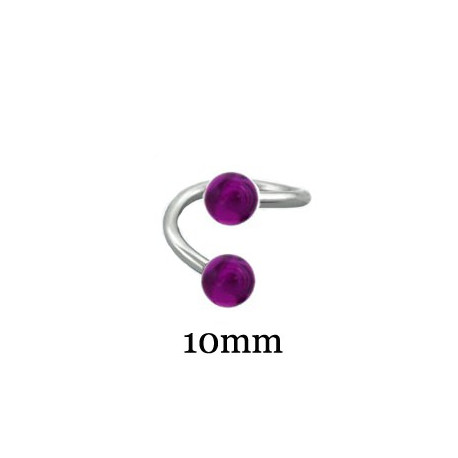 Piercing arcade 8 mm anodisé rose