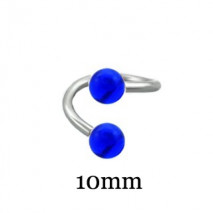Piercing spirale 10mm et boules bleu 4mm Joy Piercing oreille2,20 €
