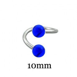 Piercing spirale 10mm et boules bleu 4mm Joy Piercing oreille2,20 €