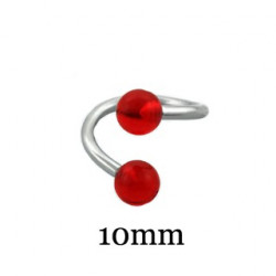 Piercing spirale 10mm et boules rouge 4mm Fay Piercing oreille2,20 €